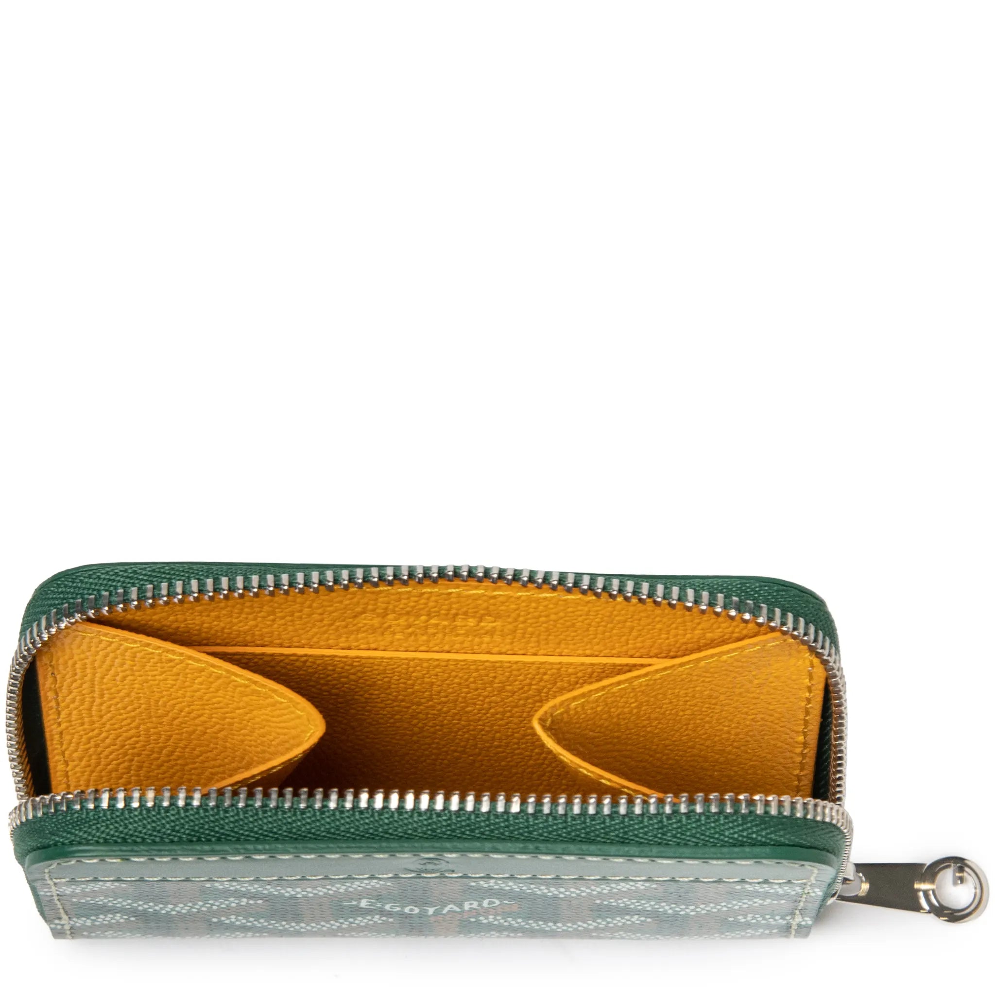 Inside View of Goyard Matignon Green Mini Wallet